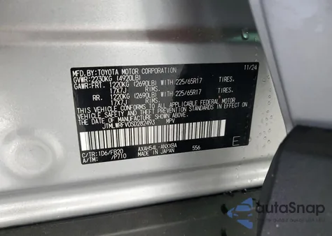 2025 Toyota Rav4 Le z USA, uszkodzony, nr VIN JTMLWRFV0SD282493